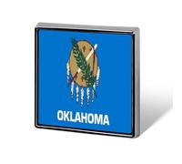 Flag of Oklahoma Round Brooch Pin Lapel Pins Tie Suit Dress Accessories Wedding Birthday for Men Women