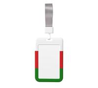 Flag of Oman Card Badge Holder. Durable Abs Material, Clear Id Display, Suitable for Office, Event, Meeting, Easy Identification.