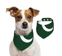 Flag of Pakistan Dog Bandana for Small Medium Large Dogs, Cat Dogs Kerchief Triangle Bibs Scarf for Girl Or Boy