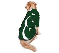 Flag of Pakistan Dog Hoodie – Soft & Breathable Polyester Pet Clothes for Medium, and Large Dogs