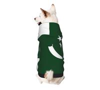 Flag of Pakistan Dog Hoodie – Soft & Breathable Polyester Pet Clothes for Small, Medium, and Large Dogs