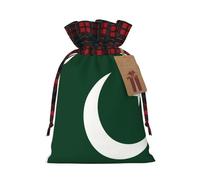 Flag of Pakistan Fashionable Print Medium Drawstring Storage Bag Lightweight and Beautiful for Various Festivals