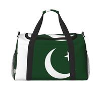 Flag Of Pakistan Foldable Travel Duffel Bag Tote Carry On Luggage Bag For Weekend Getaways, For Spontaneous Trips, Black, One Size, Black, One Size