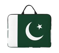 Flag of Pakistan Patterned Laptop Sleeve Bag, 17 Inch Shockproof Laptop Sleeve, Slim Laptop Bag