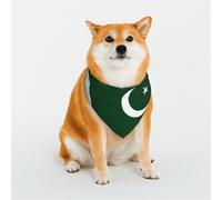 Flag of Pakistan Pet Scarf Stylish Triangle Bid Scarf Bandana Pet Accessory,Washable Pet Kerchief for Girl Boy Dogs or Cats Medium
