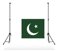 Flag Of Pakistan Print 5x7ft Backdrop Curtain With Hanging Pocket Back Drop Photography Accessories For Live Streaming