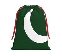 Flag Of Pakistan Print Convenient Drawstring Gift Wrapping Bag Lightweight Comfort Suitable All Occasions