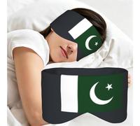 Flag of Pakistan Print Full Coverage Sleep Mask,Eye Mask Portable for Travel Office Nap Shift Work