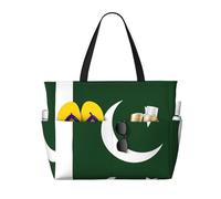 Flag Of Pakistan Print Large Capacity Travel Bag For Women Beach Tote Bags Duffle Bag,For Travel Gym Vacation
