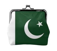 Flag Of Pakistan Print Women'S Leather Coin Purse, Mini Wallet, Small Pouch For Keys, Cards, Lipstick