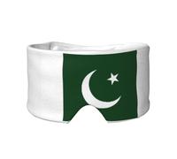 Flag of Pakistan Printed Sleeping Blindfold, Padded Ear Warmer Mask, Adjustable Head Wrap, for Deep Relaxation
