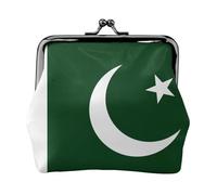 Flag Of Pakistan Printing Coin Purse, Lightweight Minimalist Wallet For Music Festivals And Concerts, Black, One Size, Art Deco