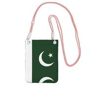 Flag Of Pakistan Printing Crossbody Phone Case For Adult Wallet Crossbody Shoulder Bag With Detachable Shoulder Strap