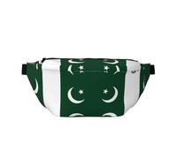 Flag of Pakistan Prints Adjustable running waist bag crossbody bag lightweight and comfortable suitable for fitness jogging travel