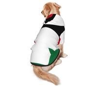 Flag of Palestine Dog Hoodie – Soft & Breathable Polyester Pet Clothes for Medium, and Large Dogs
