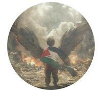 Flag of Palestine Free Gaza Placemats Easy Clean Washable Vinyl Placemats Table Mats for Dining Party Decoration