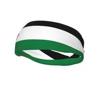 Flag of Palestine Print Soft Breathable Sweat Absorption Head Band for Game Running Yoga Gym Cycling Basketball