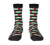 Flag of Palestine Unisex Socks Classic Mid Calf Socks Outdoor Sports Running Casual Socks