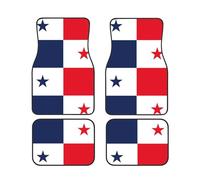 Flag Of Panama 4 Pcs Universal Car Floor Mats Set, Vibrant Printed Auto Floor Liners Non-Slip For Car