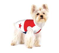 Flag of Panama Full Print Cotton Pet Vest M Dog Cat Clothes Soft Elastic Breathable Pullover Pet