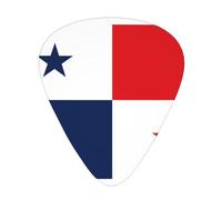 Flag of Panama Guitar Picks 12 Pack Assorted Thickness-0.46mm 0.71mm 0.96mm Thin Medium Heavy Picks for Acoustic Electric Guitar Ukulele
