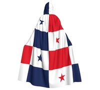 Flag Of Panama Print Adults Hooded Cloak, Halloween Robe Hooded Cape Witch Wizard Cosplay Costumes For Men Women