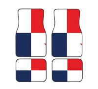 Flag of Panama Print Car Floor Mat Pads - Front Back Rugs All-Weather Auto Foot Mat Set of 4 Pieces, for Women Men