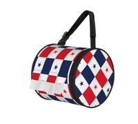 Flag Of Panama Print Cylinder Bathroom Tissue Holder With Buckle Strap, Portable Paper Case For Road Trips
