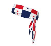 Flag Of Panama Print Ninja Headbands,Adjustable Head Tie For Men, Sports Sweatband For Yoga Running Basketball
