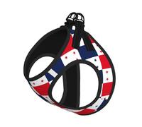 Flag of Panama Print Step in Dog Harness and Leash Set,Adjustable Reflective Harness for Small Dogs Cats