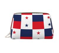 Flag of Panama Printed Zippered Toiletry Bag, Wide Open Storage Case for Personal Care Items and Cosmetics