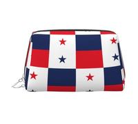 Flag of Panama Printed Zippered Toiletry Bag, Wide Open Storage Case for Personal Care Items and Cosmetics