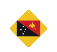 Flag Of Papua New Guinea Car Air Fresheners Cards - 6 Pieces,Cardstock Scented Decor For Cars,Bedrooms, Closets
