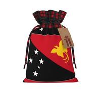 Flag Of Papua New Guinea Holiday Printed Drawstring Pouch M For Festival Wrapping, Storage And Party Use