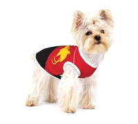 Flag of Papua New Guinea Small Dog Cotton Vest M - Breathable, Soft, and Comfortable Pet Clothing for Cats and Dogs