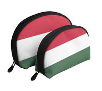Flag of Paraguay Moon Cosmetic Bag, Travel Makeup Pouch, Portable Waterproof Cosmetic Pouch for Girls Women., Flag Of Hungary, One Size