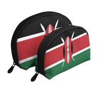 Flag of Paraguay Moon Cosmetic Bag, Travel Makeup Pouch, Portable Waterproof Cosmetic Pouch for Girls Women., Flag Of Kenya, One Size