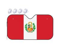 Flag of Peru It is a car Windshield Sun Visor, which Does not take up Too Much Space and Protects The Environment Inside The car.