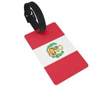 Flag of Peru Luggage Tags for Suitcases - Durable PVC ID Tags with Detachable Straps for Travel, Backpack, Golf Bag, Anti-Loss