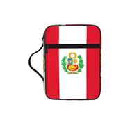 Flag of Peru Print Bible Cover Lightweight Tablet Sleeve Durable Makeup Bag Pencil Case for Church School Travel