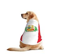 Flag of Peru Print Dog T-Shirt - Casual Summer Pet Top Lightweight Dog Clothes Apparel for Medium Large Dogs