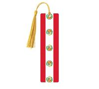 Flag of Peru Printing Personalized Wooden Bookmark,Cute Multi Functional Bookmark Meaningful Gift for Book Lovers
