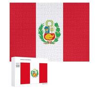 Flag of Peru State 300/500/1000 Piece Puzzles Customized Challenging Gifts for Adults 500 PCS