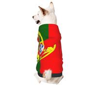 Flag of Portugal Dog Clothes for Small Dogs - Cute Small Dog Hoodie, for Small Medium Dogs Cats