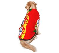 Flag of Portugal Dog Hoodie â€“ Soft & Breathable Polyester Pet Clothes for Medium, and Large Dogs