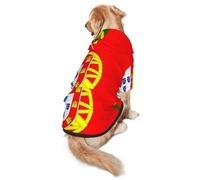 Flag of Portugal Dog Hoodie for Medium and Large Dogs â€“ Soft Polyester Pet Clothes, Suitable for All Seasons