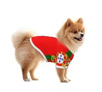 Flag of Portugal Dog Shirt Vest - Summer Pet Clothes for Small Dogs, Suitable for Walking and Outdoor Activities