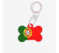 Flag of Portugal Dog Tags for Pets,Bone-Shaped Acrylic Pet ID Tags,Perfect for Small to Large Dogs and Cats,Cute & Functional