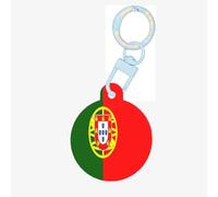 Flag of Portugal Dog Tags for Pets,Round Acrylic Pet ID Tags,Perfect for Small to Large Dogs and Cats,Cute & Functional