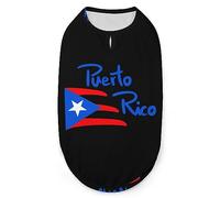 Flag of Puerto Rico Pets Shirt Vest Cute Dog Tank Top Soft Sleeveless T-Shirt for Puppy Kitty Cats S